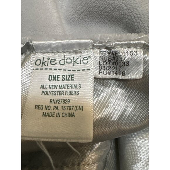 Okie Dokie Elephant Plush Baby Lovey Security Blanket 14" X 14" Gray & Yellow Po - Picture 3 of 6